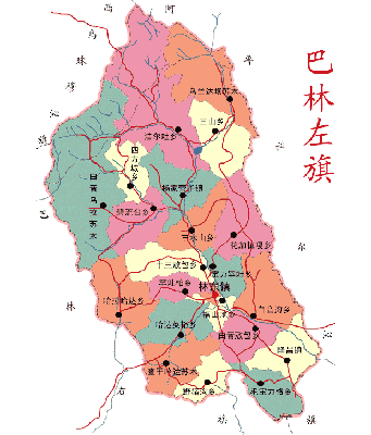赤峰市巴林左旗行政区划介绍 内蒙古赤峰市巴林左旗地图