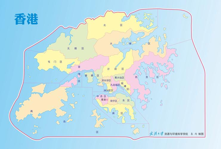 香港概况 香港行政区划概况和简介 香港区域划分图