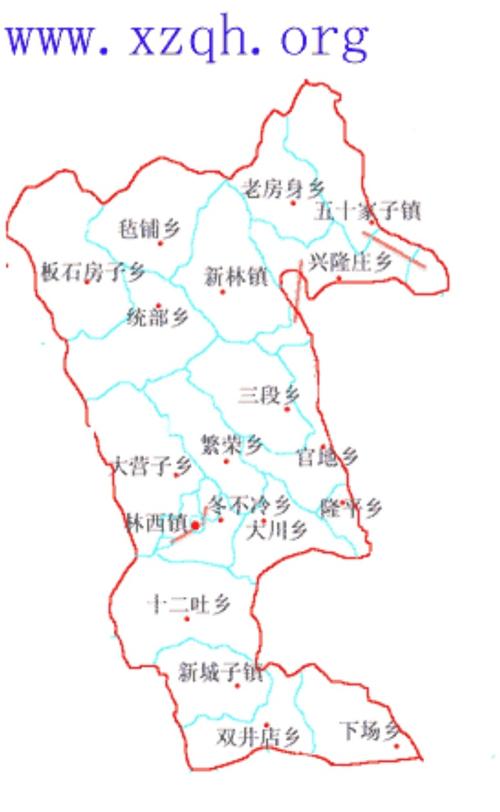 赤峰市林西县行政区划介绍 赤峰林西县详细地图