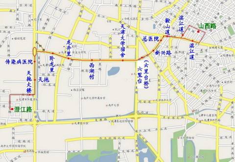 天津541路公交车路线图 天津461路发车时间表