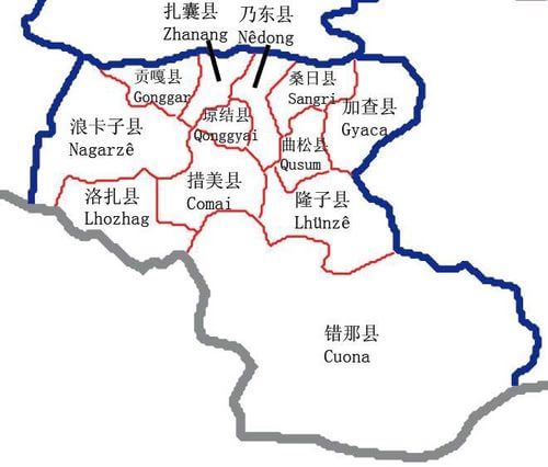 山南市行政区划介绍 山南地区几个县