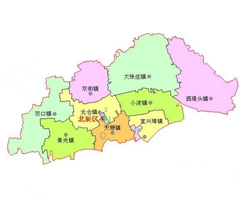 北辰区行政区划介绍 天津市北辰区街道划分地图