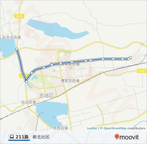 天津211路公交车路线图 211车站路线和时间表