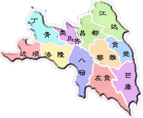 昌都市卡若区行政区划介绍 昌都市行政地图