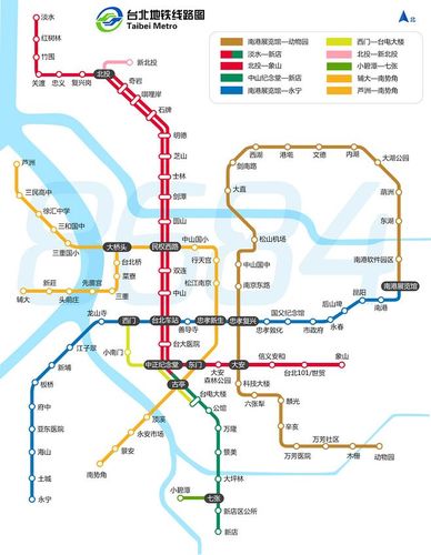 台北剑潭是地铁几号线 台北地铁线路图